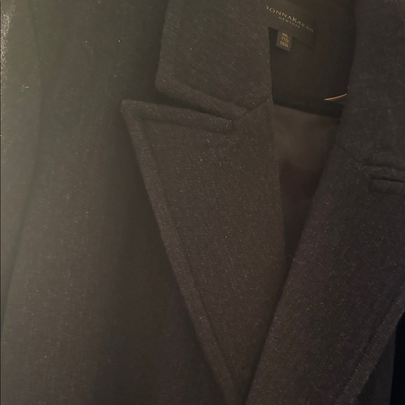 Donna Karan Elegant Black Grey Speck Women's Coat - Picture 6 of 12